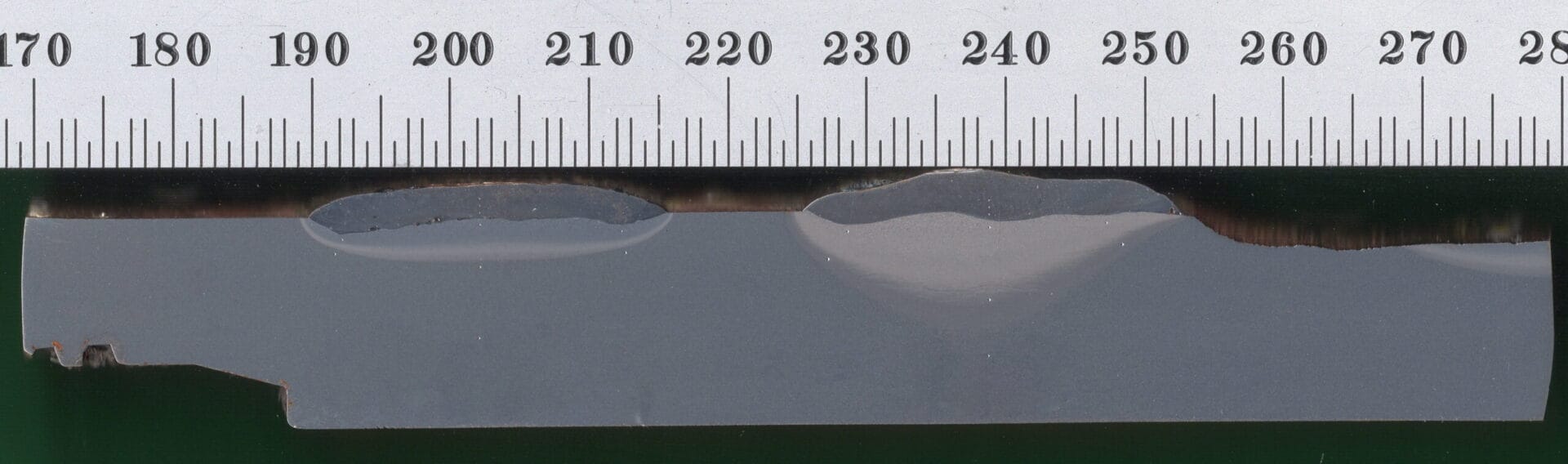 Cross section of a heatless hardbanding tube