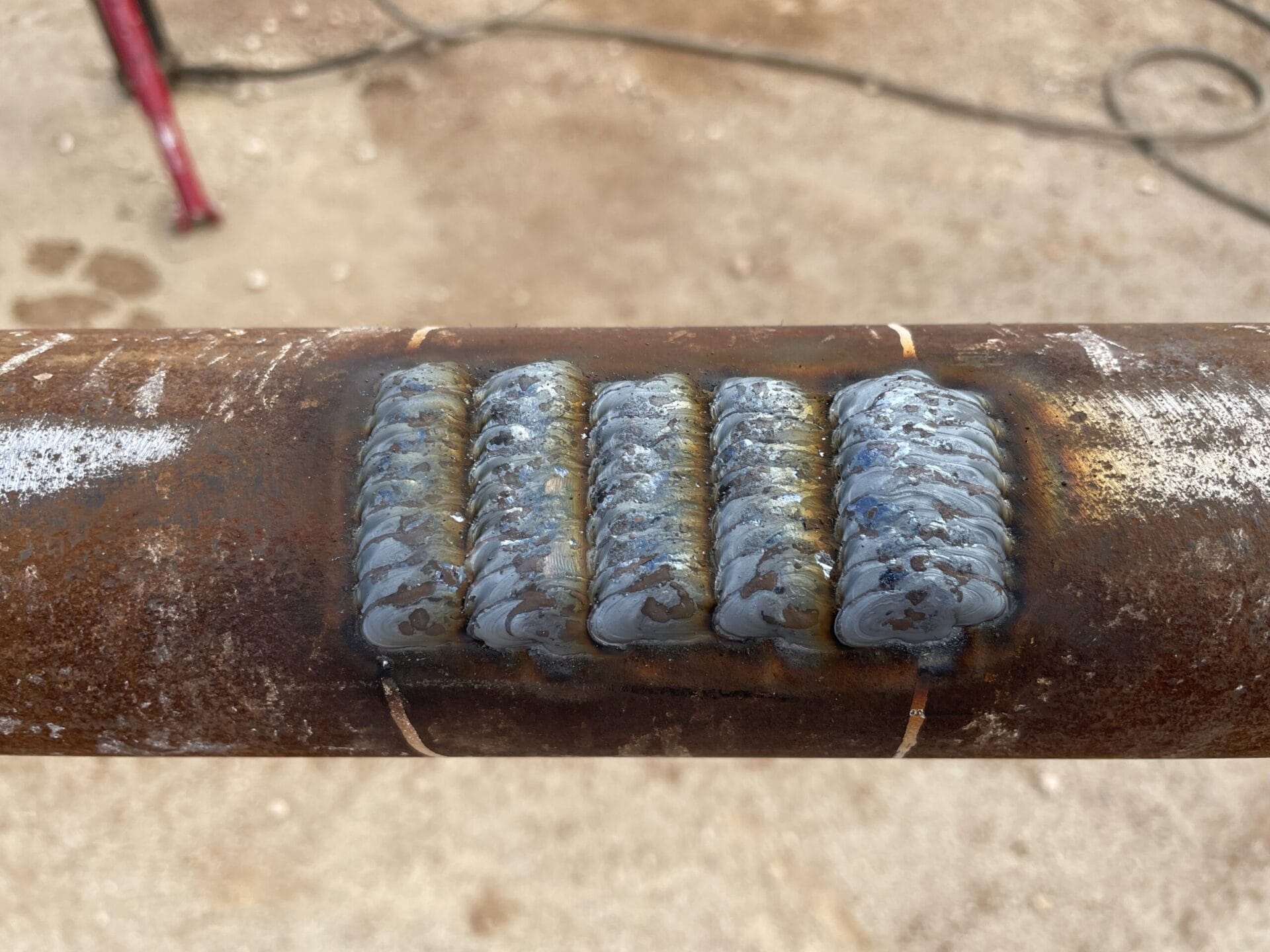 pipe with welds