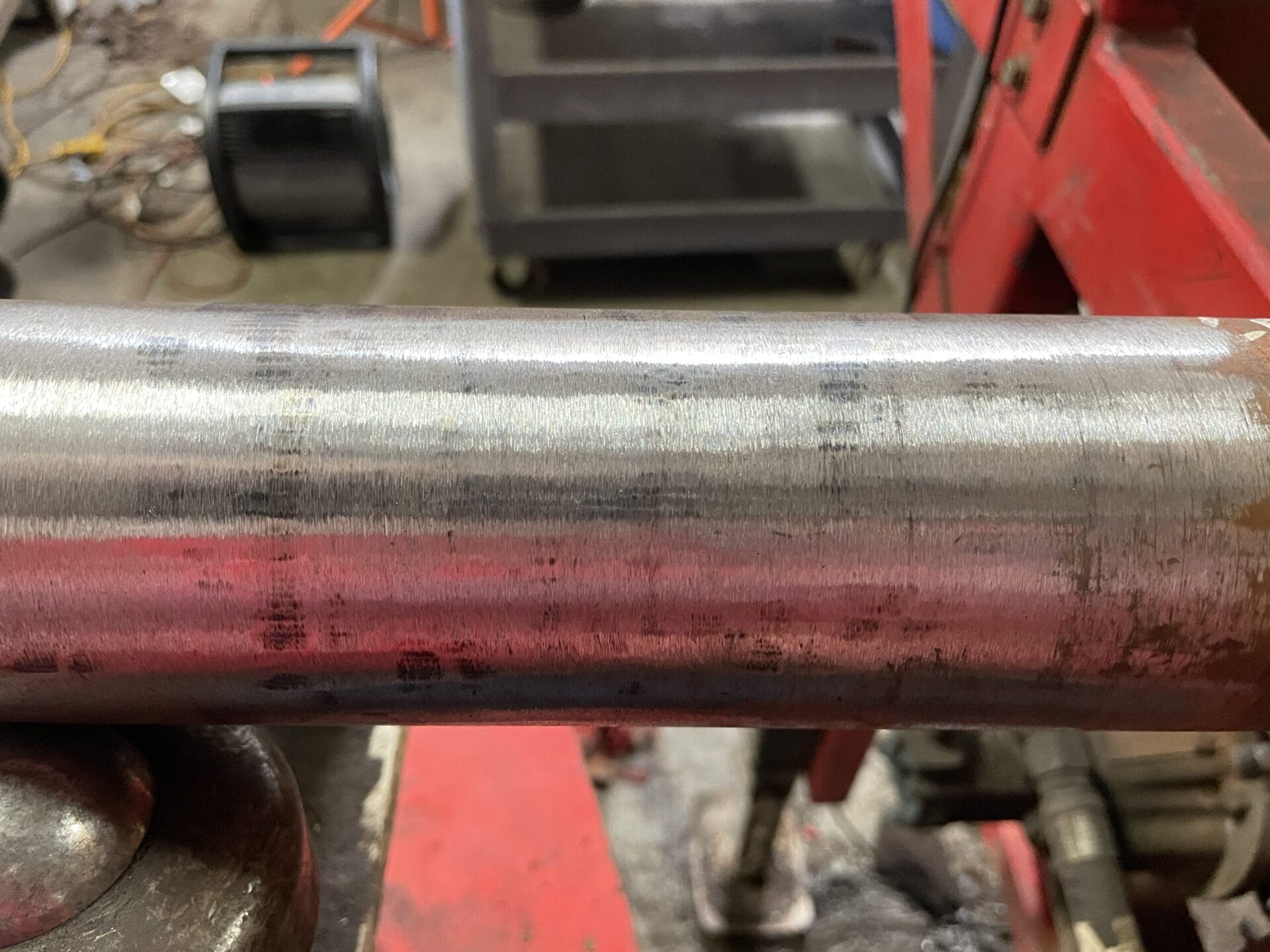 Pipe with grinding